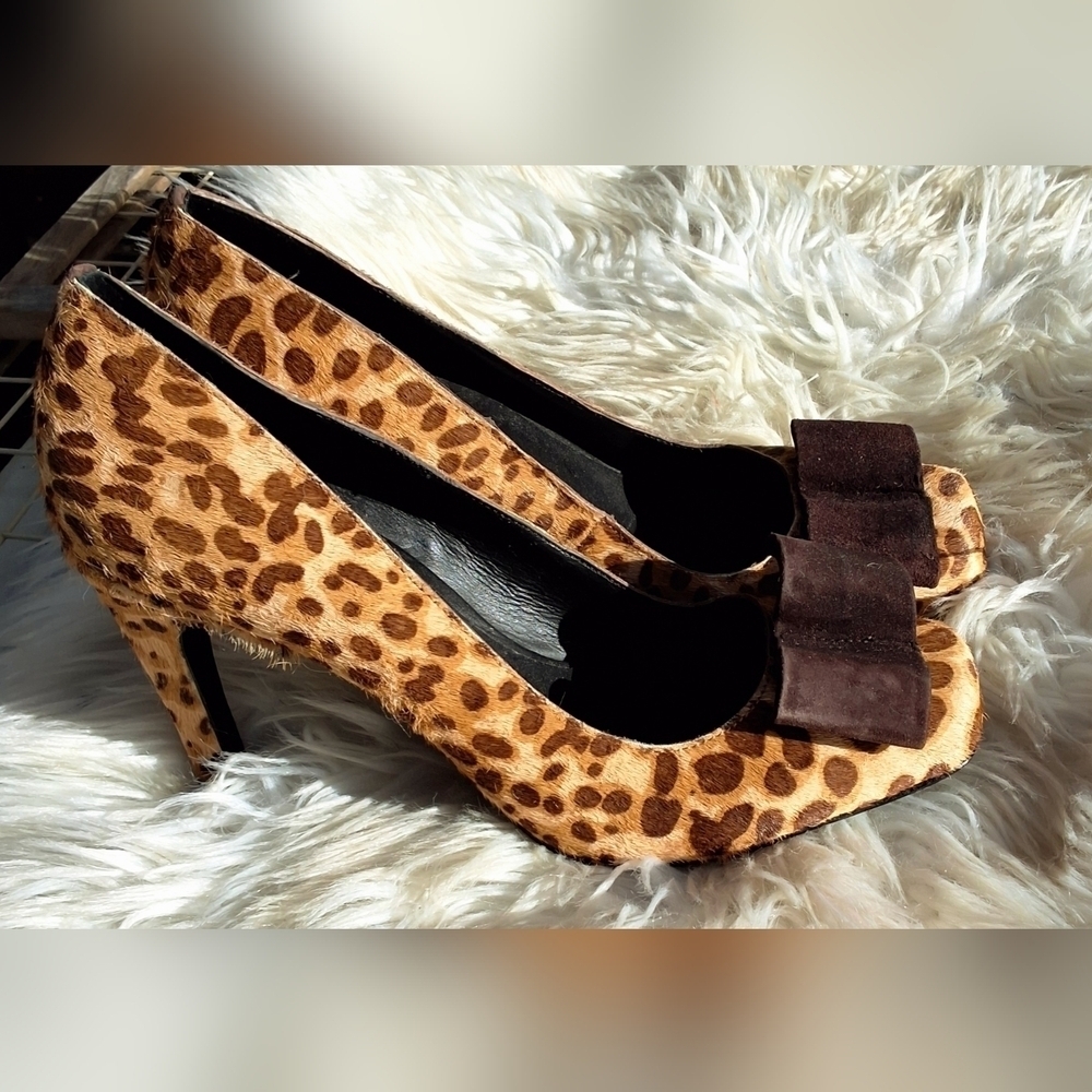 Elizabeth & James Cheetah print Pumps 9.5 - Picture 3 of 12